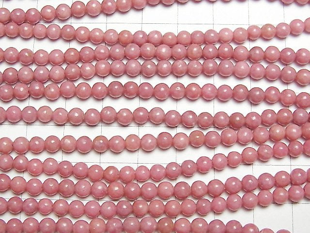 [Video]Rhodonite AAA Round 4mm 1strand beads (aprx.15inch/36cm)