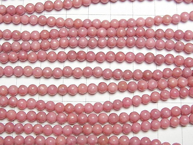 [Video]Rhodonite AAA Round 4mm 1strand beads (aprx.15inch/36cm)