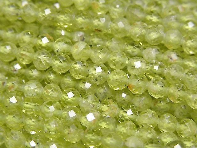 [Video]High Quality! Peridot AA++ Faceted Round 4mm 1strand beads (aprx.15inch/36cm)