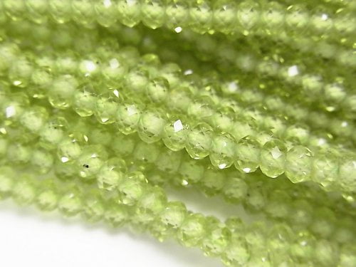 Peridot, Roundel Gemstone Beads