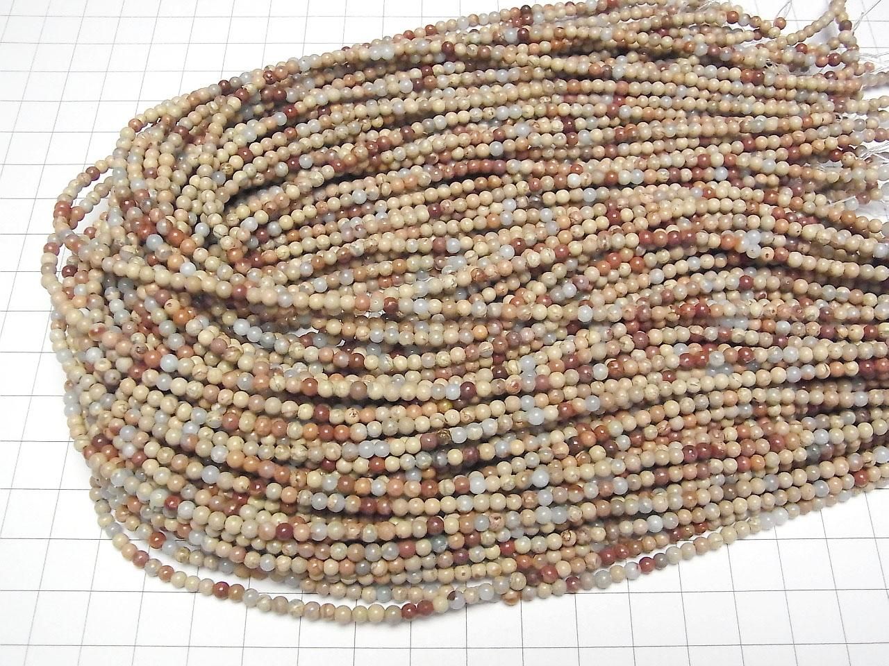 Impression Jasper  Round 3mm 1strand beads (aprx.15inch/36cm)