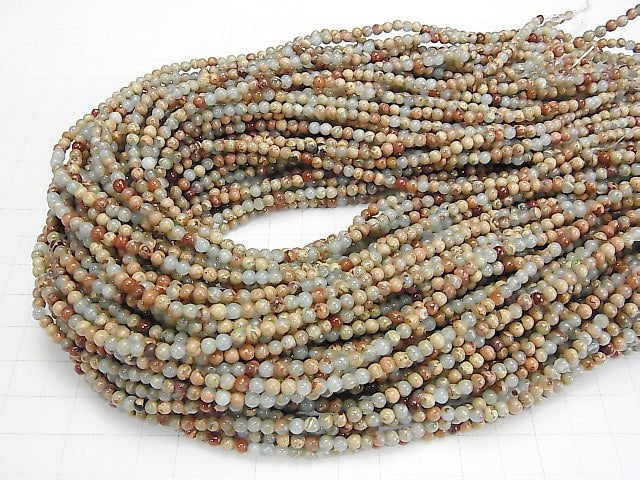 1strand $6.79! Impression Jasper  Round 3mm 1strand beads (aprx.15inch/38cm)