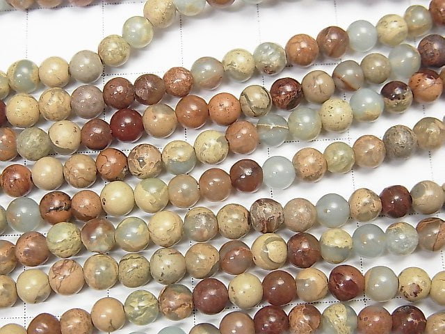 1strand $6.79! Impression Jasper  Round 4mm 1strand beads (aprx.15inch/38cm)