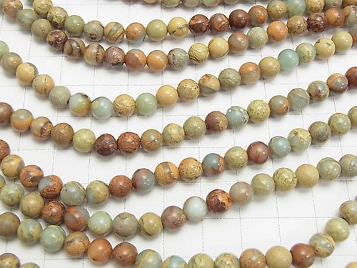 1strand $6.79! Impression Jasper  Round 6mm 1strand beads (aprx.15inch/38cm)