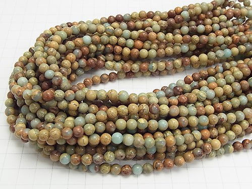 1strand $6.79! Impression Jasper  Round 6mm 1strand beads (aprx.15inch/38cm)