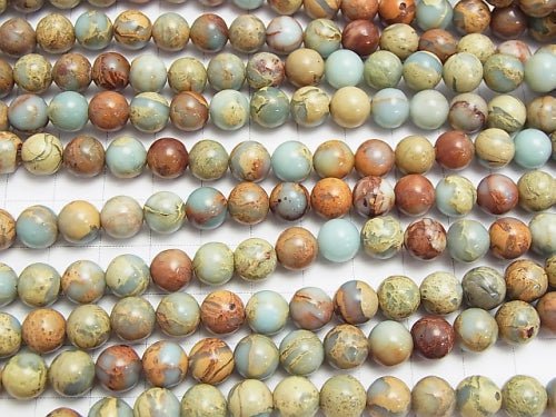 1strand $8.79! Impression Jasper  Round 8mm 1strand beads (aprx.15inch/36cm)