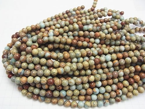 1strand $8.79! Impression Jasper  Round 8mm 1strand beads (aprx.15inch/36cm)