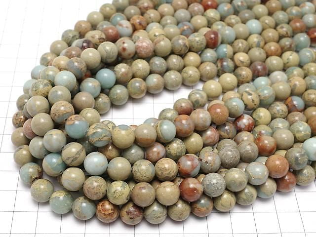 [Video] Impression Jasper Round 10mm half or 1-strand beads (approx. 15 inches/36 cm)