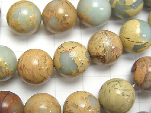 [Video]Impression Jasper Round 12mm half or 1strand beads (aprx.15inch/36cm)