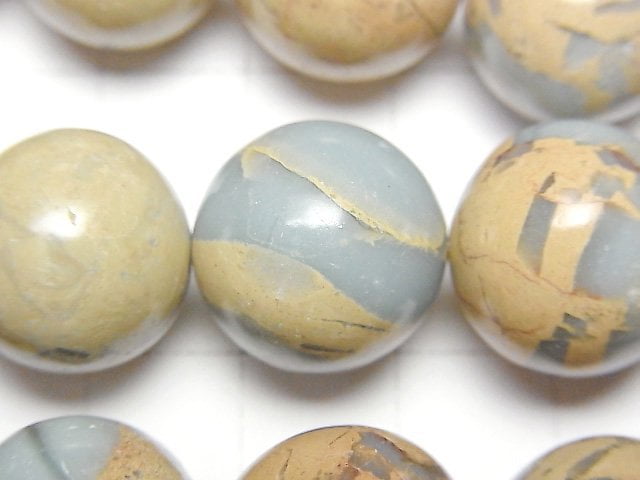 [Video]Impression Jasper Round 16mm half or 1strand beads (aprx.15inch/36cm)