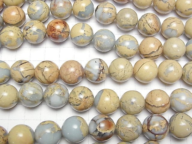 [Video]Impression Jasper Round 16mm half or 1strand beads (aprx.15inch/36cm)