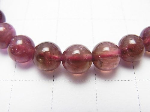 [Video] [One of a kind] Brazil High Quality Rubellite (Pink Tourmaline) AAA Round 6.5mm Bracelet NO.2