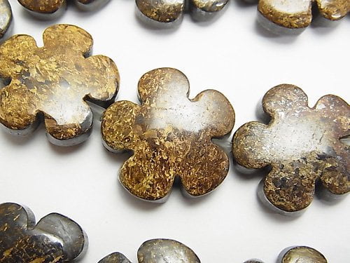 Bronzite, Flower Gemstone Beads