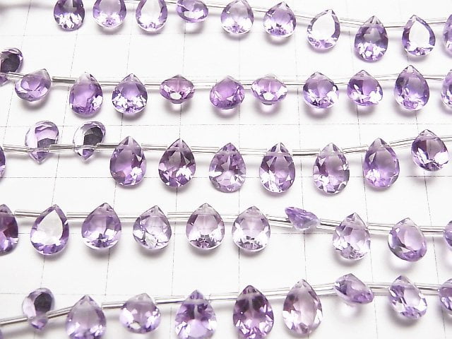 [Video] High Quality Pink Amethyst AAA Pear shape Faceted 8 x 6 mm 1strand (18pcs)