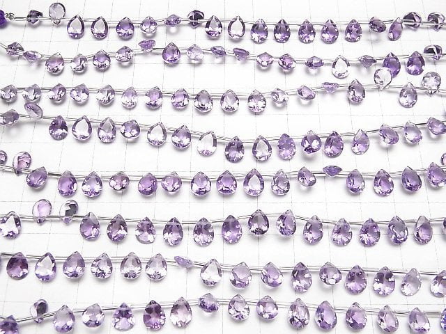 [Video] High Quality Pink Amethyst AAA Pear shape Faceted 8 x 6 mm 1strand (18pcs)