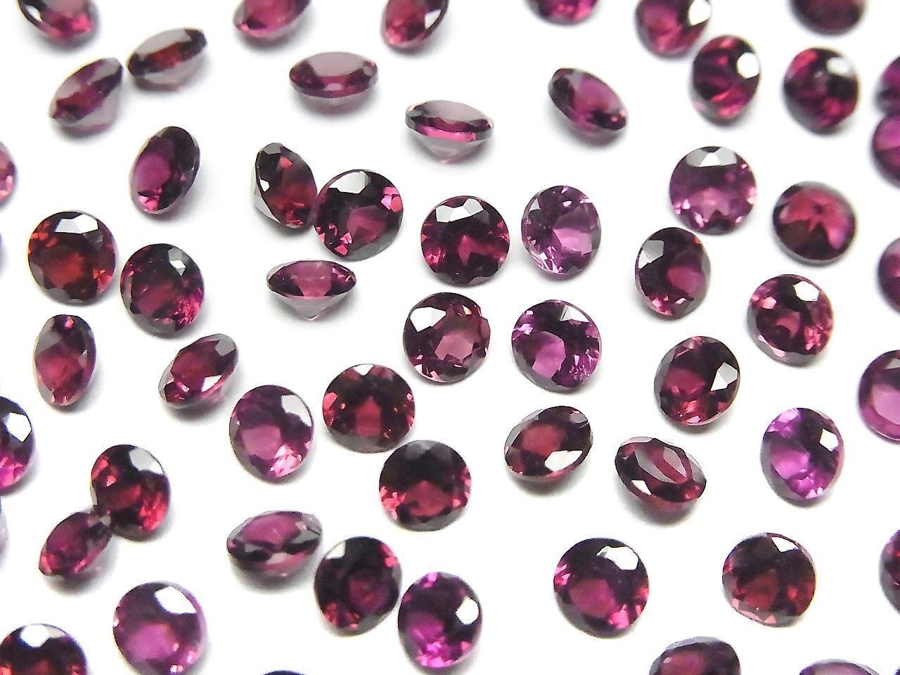 Grenat Rhodolite de Haute Qualité AAA Pierre Libre Ronde Facettée 4x4mm 10pcs