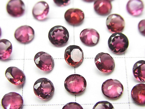 [Video] High Quality Rhodolite Garnet AAA Loose stone Round Faceted 4x4mm 10pcs
