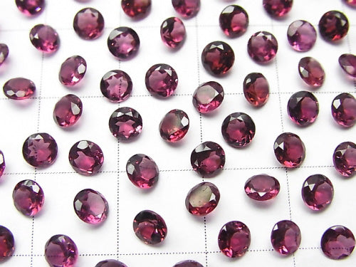 [Video] High Quality Rhodolite Garnet AAA Loose stone Round Faceted 4x4mm 10pcs