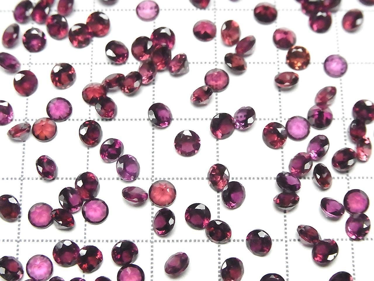 Grenat Rhodolite de Haute Qualité AAA Pierre Libre Ronde Facettée 4x4mm 10pcs
