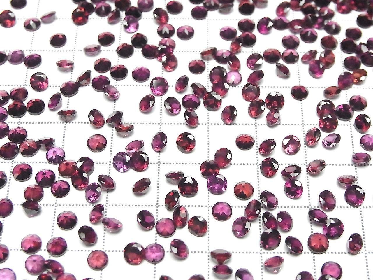 Grenat Rhodolite de Haute Qualité AAA Pierre Libre Ronde Facettée 4x4mm 10pcs