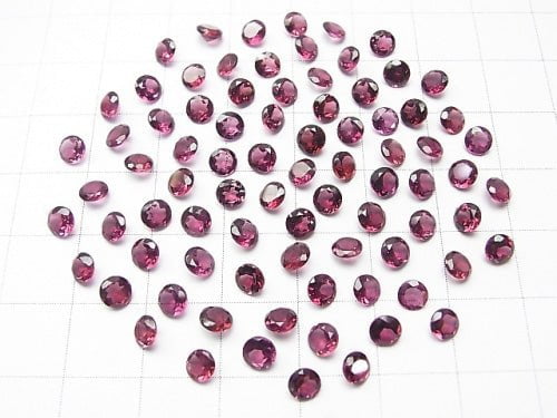 [Video] High Quality Rhodolite Garnet AAA Loose stone Round Faceted 4x4mm 10pcs