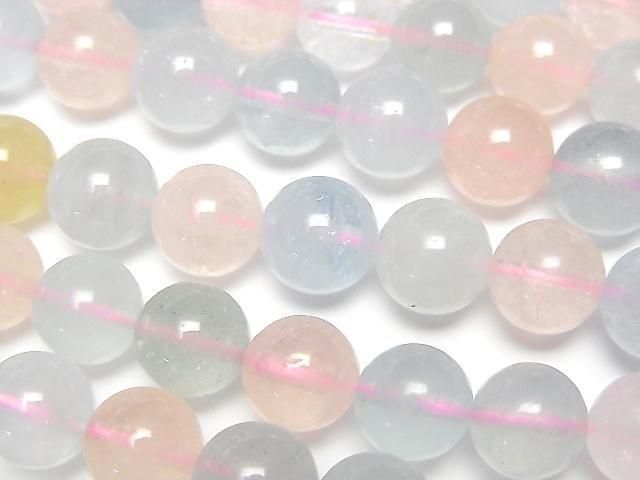 [Video] Beryl Mix (Multicolor Aquamarine) AAA Round 8mm 1/4 or 1strand beads (approx. 15 inches/38 cm)