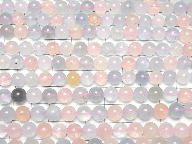 [Video] Beryl Mix (Multicolor Aquamarine) AAA Round 8mm 1/4 or 1strand beads (approx. 15 inches/38 cm)