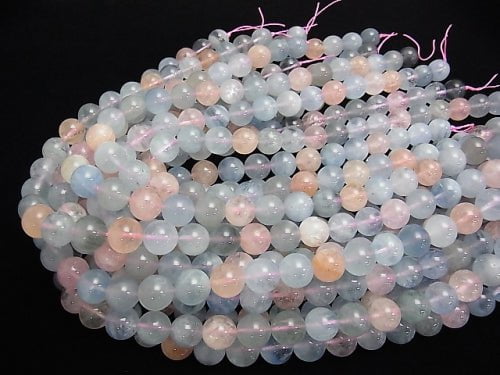 [Video] Beryl Mix (Multi Color Aquamarine) AAA Round 12mm 1/4 or 1strand beads (aprx.15inch / 37cm)