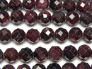 High Quality! Mozambique Garnet AA 64Faceted Round 6.5mm 1strand beads (aprx.15inch/36cm)