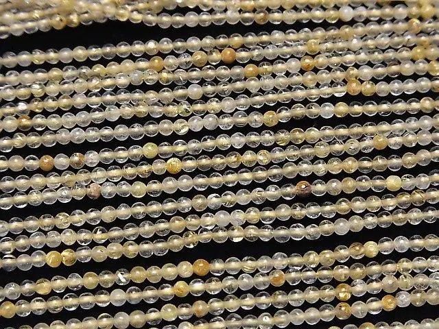 Quartz rutile AA Rond 2 mm 1 fil (environ 15 pouces/36 cm)
