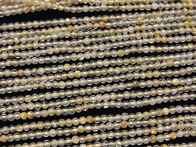 [Video]Rutilated Quartz AA Round 2mm 1strand beads (aprx.15inch/36cm)