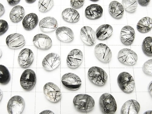 Tourmaline Quartz AAA- Oval Cabochon 8x6mm 5pcs