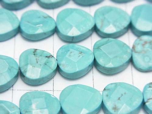 1strand $8.79! Magnesite Turquoise  Vertical Hole Chestnut Shape 9x9x3mm 1strand beads (aprx.15inch/37cm)