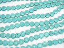 1strand $8.79! Magnesite Turquoise  Vertical Hole Chestnut Shape 9x9x3mm 1strand beads (aprx.15inch/37cm)
