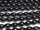 1strand $9.79! Onyx  Faceted Rice 14x10x10mm half or 1strand beads (aprx.15inch/37cm)