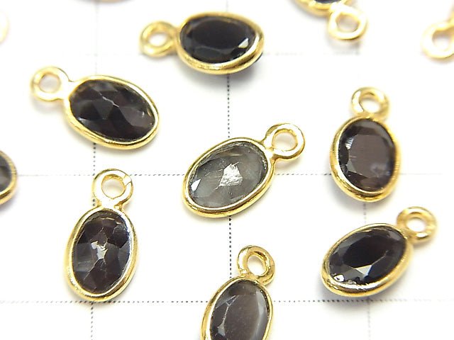 High Quality Sillimanite ,Cat's Eye AAA Bezel Setting Rose Cut 7x5mm [One Side ] 18KGP 5pcs $15.99!