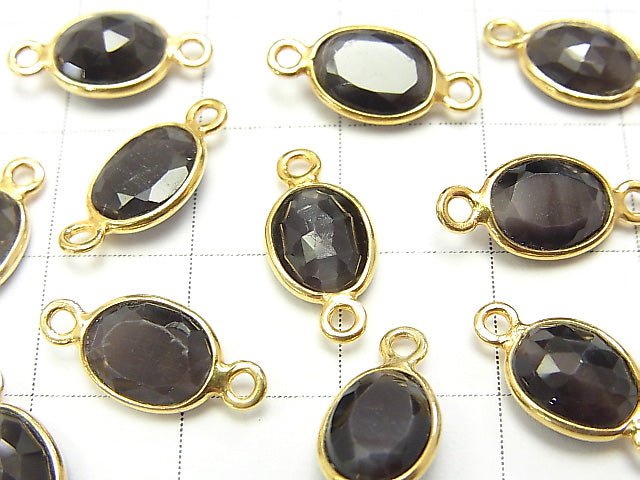 High Quality Sillimanite ,Cat's Eye AAA Bezel Setting Rose Cut 9x7mm [Both Side ] 18KGP 4pcs $29.99!