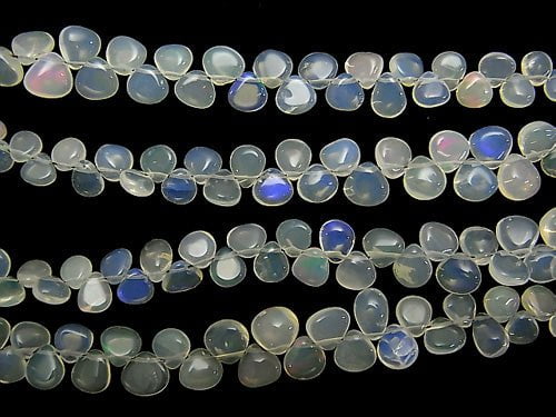 High Quality Ethiopia Crystal Opal AA ++ Chestnut (Smooth) half or 1strand (22 cm)