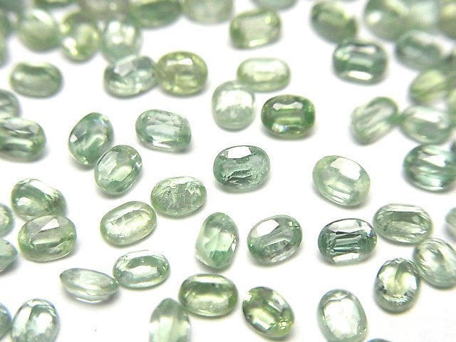 [Video]High Quality Green Kyanite AAA Loose stone Oval Faceted 4x3mm 5pcs