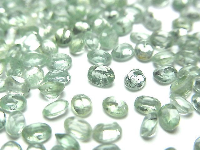 [Video]High Quality Green Kyanite AAA Loose stone Oval Faceted 4x3mm 5pcs