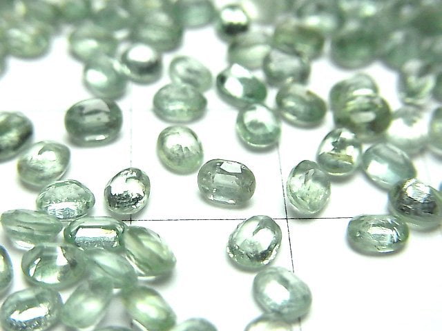 [Video]High Quality Green Kyanite AAA Loose stone Oval Faceted 4x3mm 5pcs