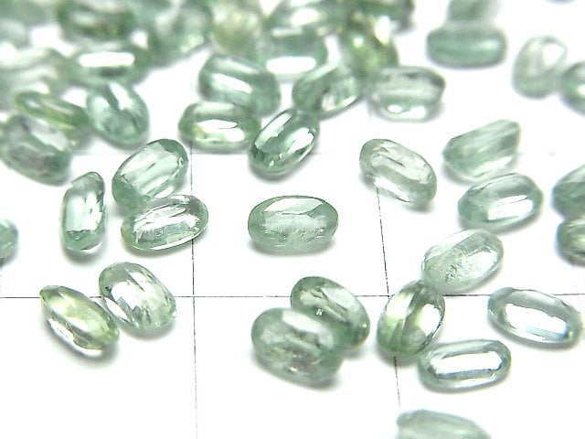 [Video]High Quality Green Kyanite AAA Loose stone Oval Faceted 5x3mm 5pcs