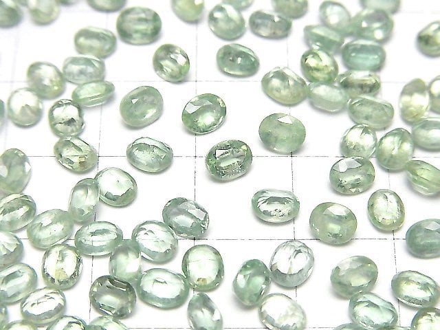 [Video]High Quality Green Kyanite AAA Loose stone Oval Faceted 5x4mm 3pcs