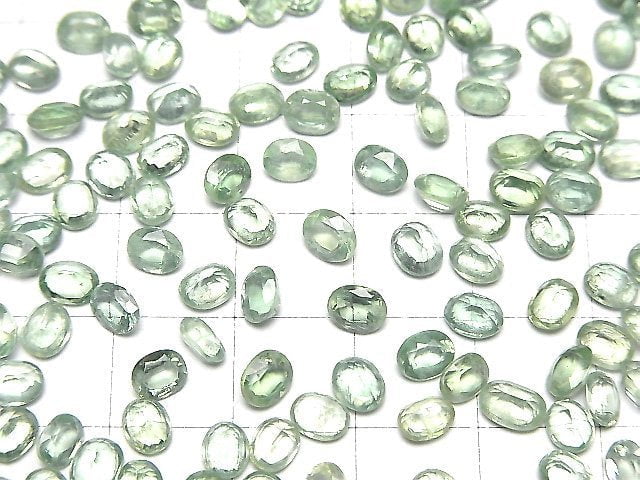 [Video]High Quality Green Kyanite AAA Loose stone Oval Faceted 5x4mm 3pcs