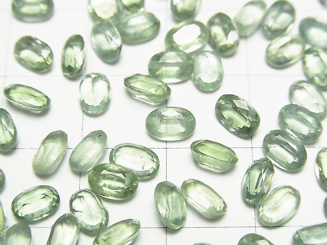[Video] High Quality Green Kyanite AAA Loose stone Oval Faceted 6x4mm 5pcs