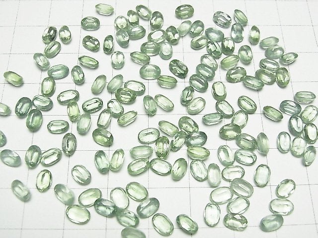 [Video] High Quality Green Kyanite AAA Loose stone Oval Faceted 6x4mm 5pcs