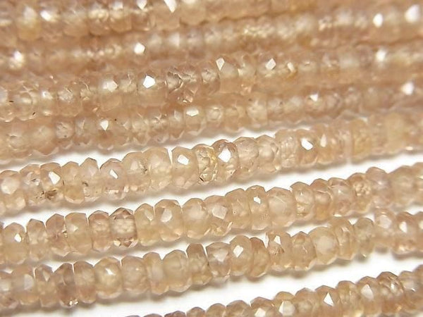 [Video]High Quality! Natural Zircon AAA- Faceted Button Roundel half or 1strand beads (aprx.13inch/32cm)