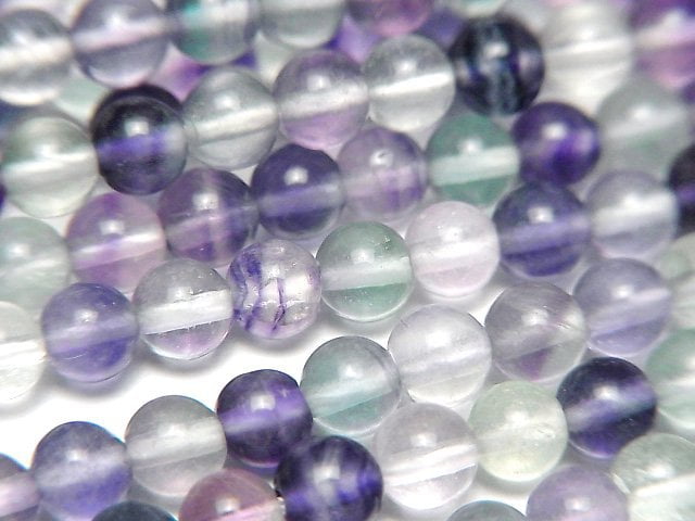 Fluorite, Round Gemstone Beads