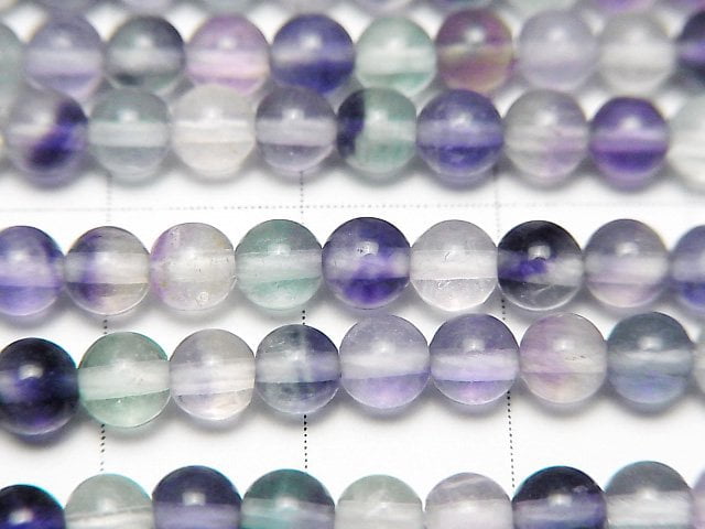 1strand $8.79! Multicolor Fluorite AA ++ Round 4mm 1strand beads (aprx.15inch / 38cm)