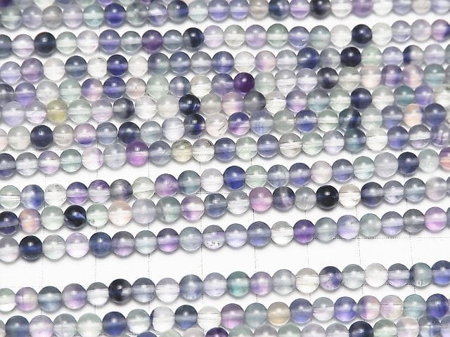 1strand $8.79! Multicolor Fluorite AA ++ Round 4mm 1strand beads (aprx.15inch / 38cm)